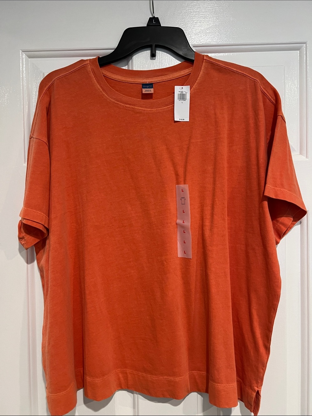 Old Navy women’s Orange Short-Sleeve vintage Crewneck Tee